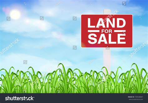 Land Sale Sign On Grass Field Stock Vector (Royalty Free) 730548007 | Shutterstock