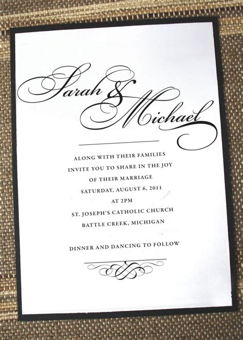 Simply Elegant Wedding Invitation by Annamalie on Etsy | Second wedding invitations, Wedding ...