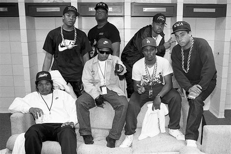 N.W.A. posing before their performances at Kemper Arena in Kansas City ...