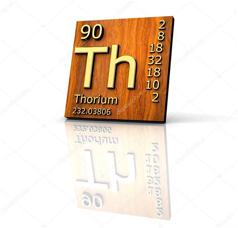 Thorium form Periodic Table of Elements - wood board — Stock Photo © fambros #3474326