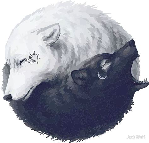 Image result for yin yang wolves | Yin yang wolf, Yin yang, Yin