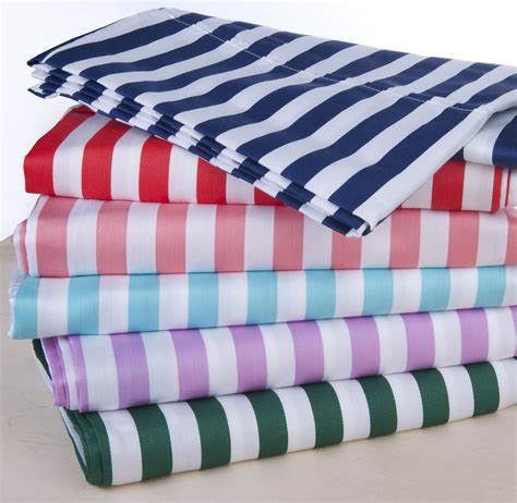 Decorative Kids Striped Cabana Cotton Sheet Set Navy Blue / Twin XL - Walmart.com - Walmart.com