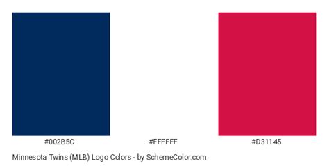 Minnesota Twins (MLB) Logo Color Scheme » Brand and Logo » SchemeColor.com