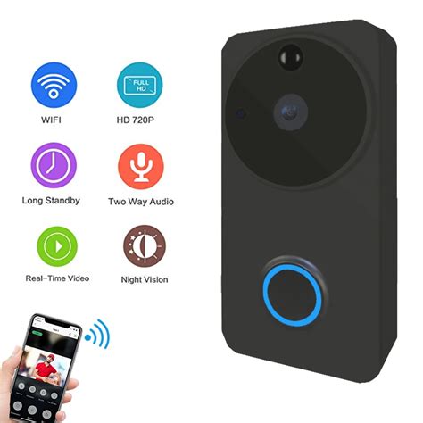 Wifi Doorbell Video HD 720P Battery Wireless Door Bell Security Waterproof IP Camera IR Night ...