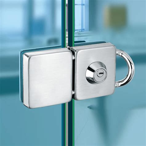 Double Glass Door Lock 304 Stainless Steel Single Open Frameless Door ...