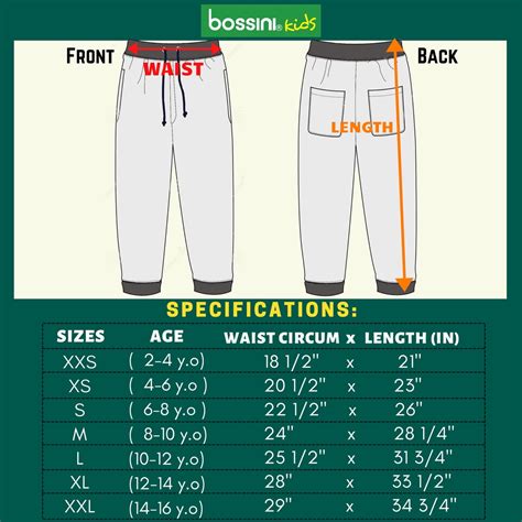 Jogging Pants Size Chart | ubicaciondepersonas.cdmx.gob.mx