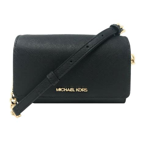 Michael Kors - MICHAEL KORS JET SET TRAVEL LG PHONE CROSSBODY SAFFIANO LEATHER BAG CLUTCH BLACK ...