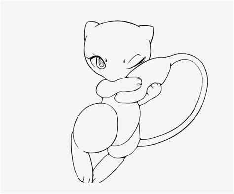 Cute Mew Coloring Pages