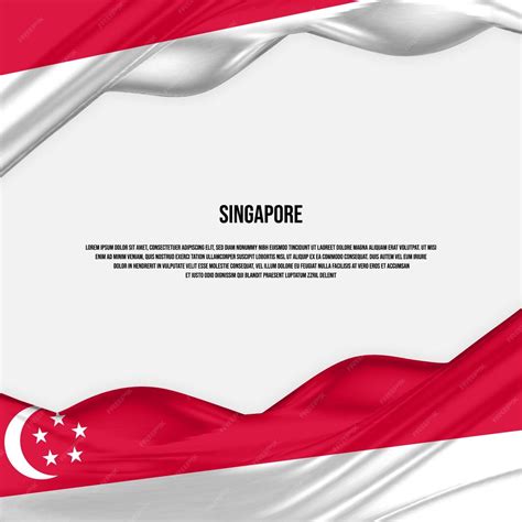 Premium Vector | Singapore flag design. Waving Singapore flag made of satin or silk fabric ...