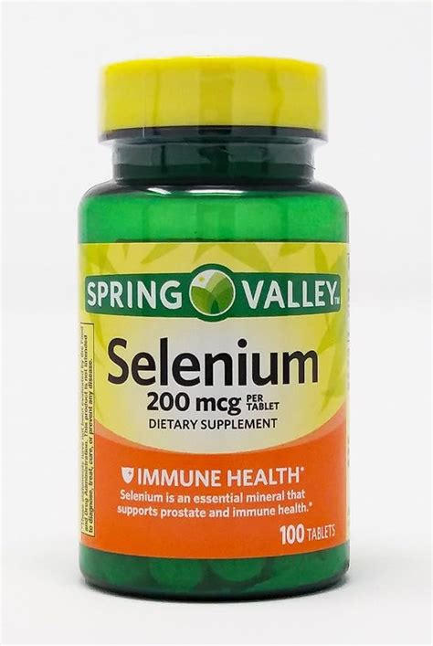 Amazon.com: Selenium 200 mcg, 100 Tablets. Plus 1 Mini Pill Container ...