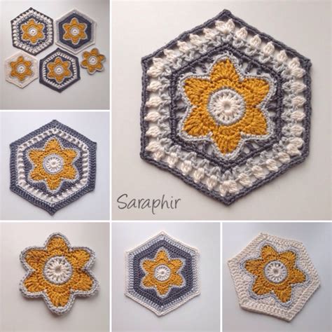 Flora Hexagon Crochet Pattern - Saraphir Designs