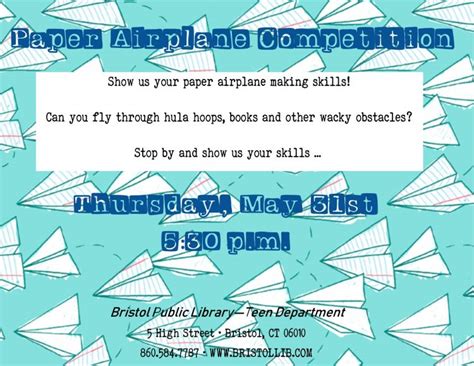 Paper Airplane Competition - Bristol Public Library