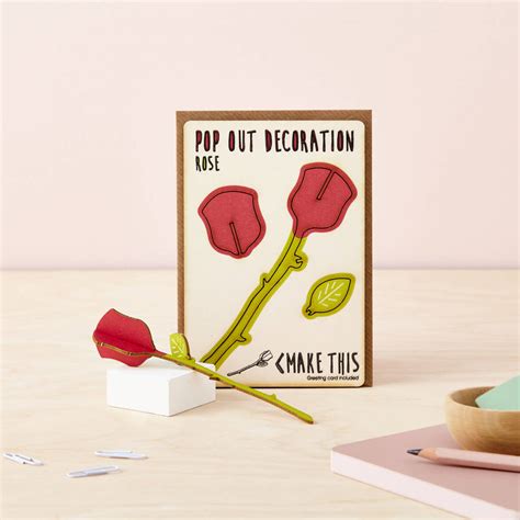 Pop Out Rose Greeting Card By The Pop Out Card Company | notonthehighstreet.com