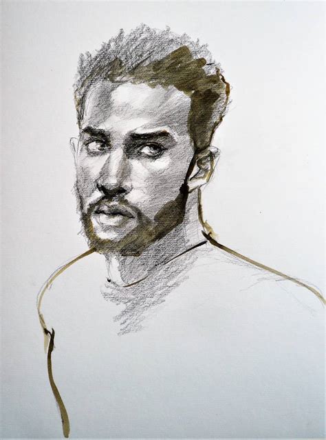 Man with beard Drawing by Noriko Thomas | Saatchi Art