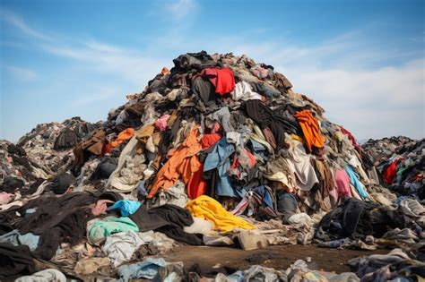 Premium AI Image | Clothes Piled In Landfill