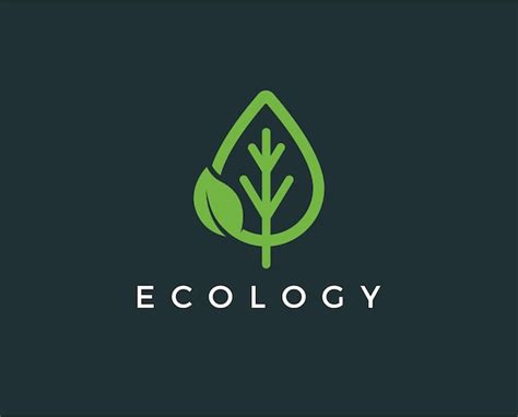 Premium Vector | Minimal ecology logo template