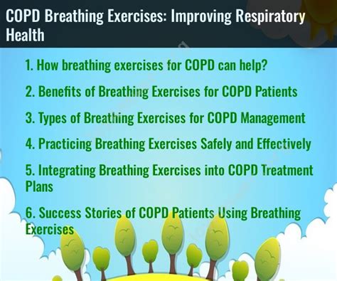 COPD Breathing Exercises: Improving Respiratory Health - JoyAnswer.org