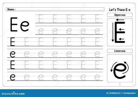 Letter E Phonics Worksheets