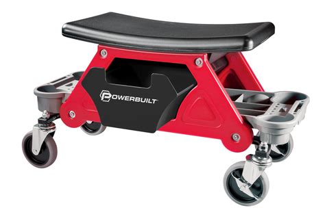 Heavy Duty Roller Mechanics Seat and Brake Stool with 4-in.