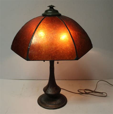 Bargain John's Antiques | Table Lamp with Mica Shade - Bargain John's Antiques