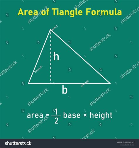 Area Triangle Formula Mathematics Vector Illustration Stock Vector ...