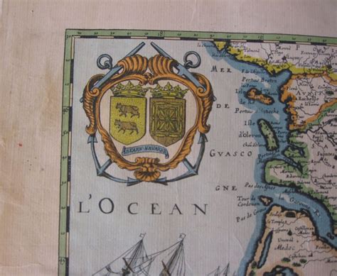 Ancient Map of Guyenne & Guascogne – 1650 – N. Sanson from vanbibber on Ruby Lane