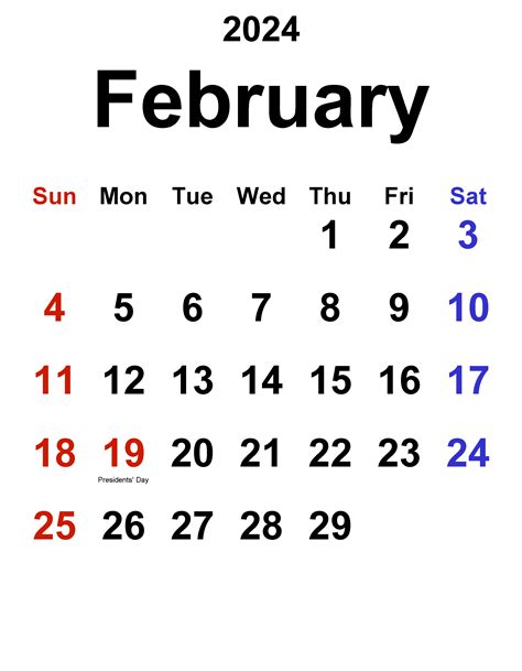 February 2024 Calendar | Calendar Dream