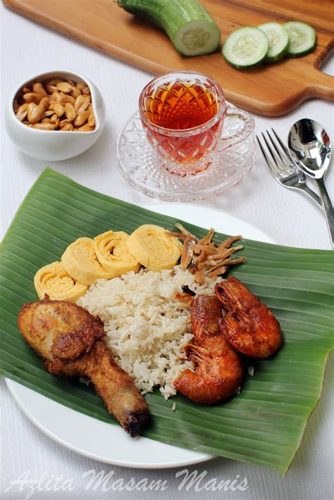 NASI LEMAK AYAM GORENG BEREMPAH - masam manis