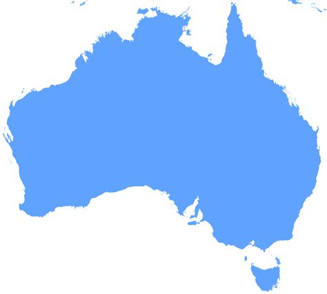 Australia Continent Outline Map - ClipArt Best