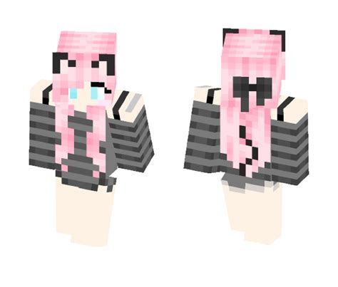 Download Pink Cat Girl Minecraft Skin for Free. SuperMinecraftSkins