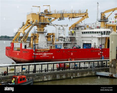 Sir David Attenborough ship leaves Cammell Lairds Stock Photo - Alamy