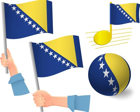 Bosnia and Herzegovina flag icon set 8717517 Vector Art at Vecteezy