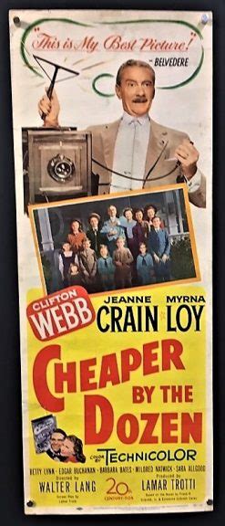 Cheaper By the Dozen (1950) – Original Insert Movie Poster - Hollywood Movie Posters