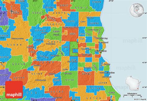 Political Map of ZIP Code 53005