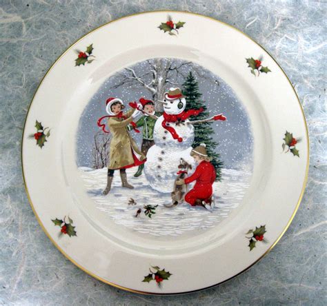 Large Pickard Porcelain Christmas Plate from hartsong on Ruby Lane