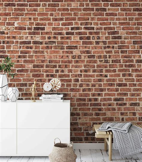 Brick Wallpaper - Peel and Stick | Brick wallpaper peel and stick, Faux ...