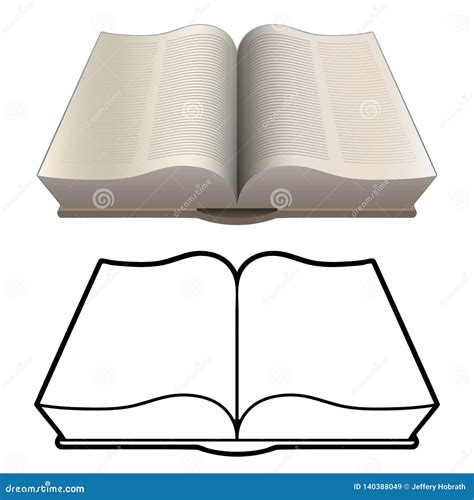 Open Classic Bible Style Heavy Book Isolated Vector Illustration in ...