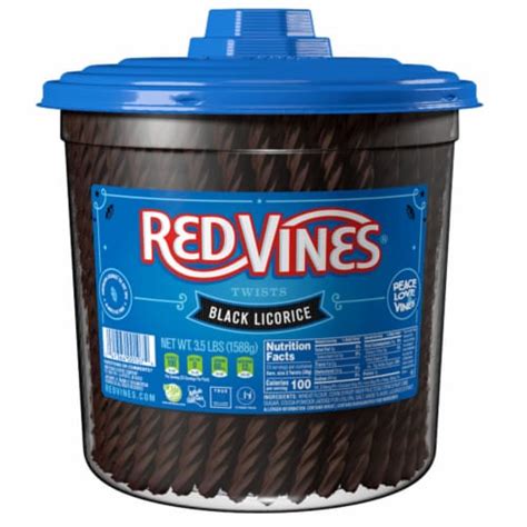 Red Vines Black Licorice Bulk Jar Candy Twists, 3.5 lb - QFC