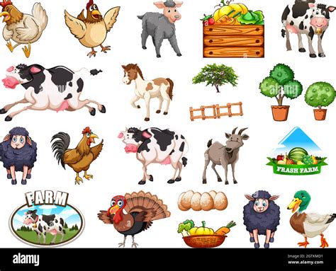 Farm animals Stock Vector Images - Alamy