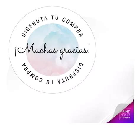 Stickers Adhesivos / Gracias Por Tu Compra / 240pzs 4cm