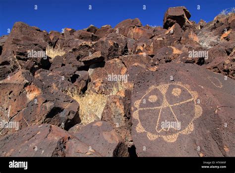 Ancient Native American Rock Art at Petroglyph National Monument in Albuquerque, New Mexico ...