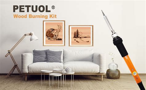 Wood Burning Kit, PETUOL 110PCS Wood Burning Tool with Adjustable Temperature 200~420°C ...