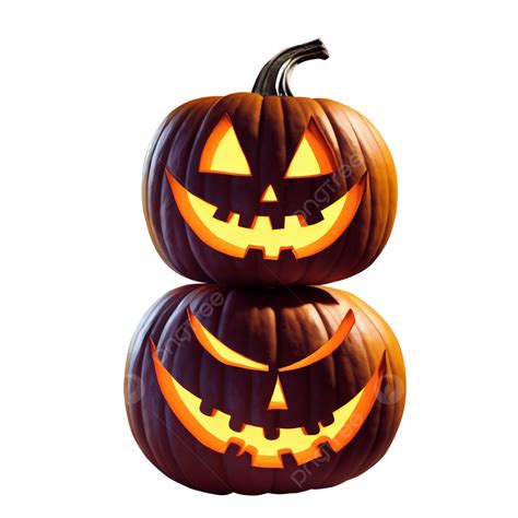 Glowing Pumpkins With The Carved Face On Halloween, Carved Pumpkin ...