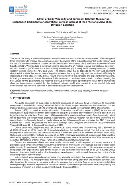 (PDF) Effect of Eddy Viscosity and Turbulent Schmidt Number on ...