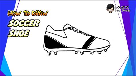 How to draw Soccer Shoe step by step - YouTube