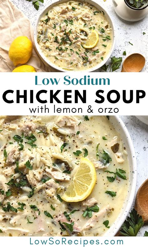 Low Sodium Chicken Soup with Lemon and Orzo Recipe