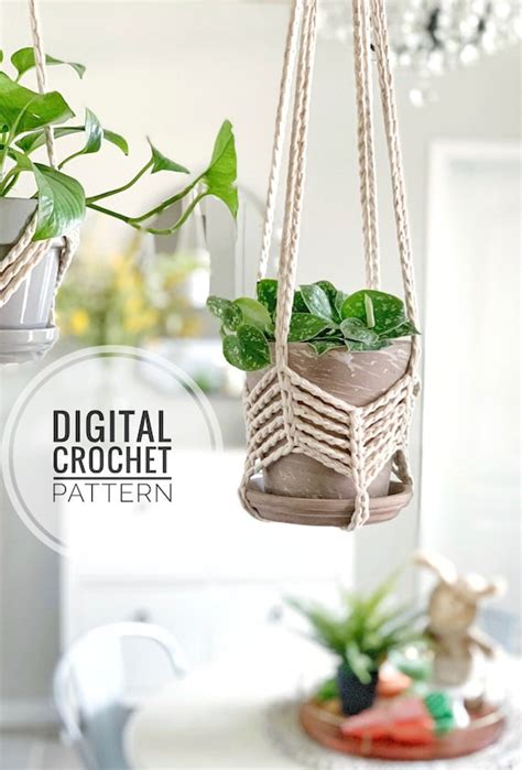 Crochet Plant Hanger Pattern / DIY Crochet Pattern / Crochet | Etsy