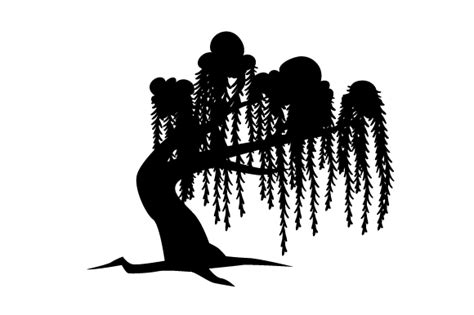 Silhouette Willow Tree SVG Cut file by Creative Fabrica Crafts · Creative Fabrica