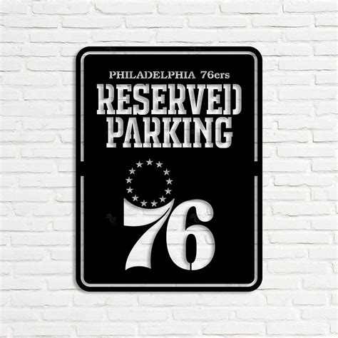 Personalized Philadelphia 76ers Reserved Parking Sign NBA Basketball ...