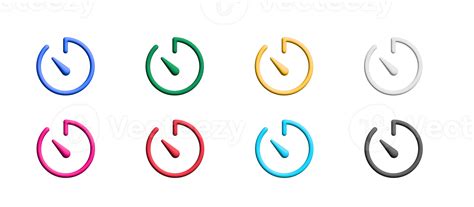 Free timer icon set, colorful symbols graphic elements 17185390 PNG with Transparent Background